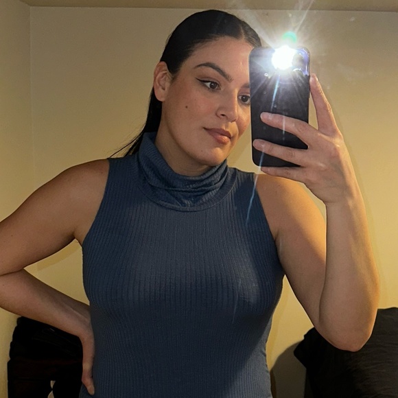 Nordstrom BP Ribbed Summer Dress - Blue - Picture 3 of 5